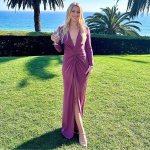 Katie May In A Mood Berry Long Sleeve Dress Evening Gown